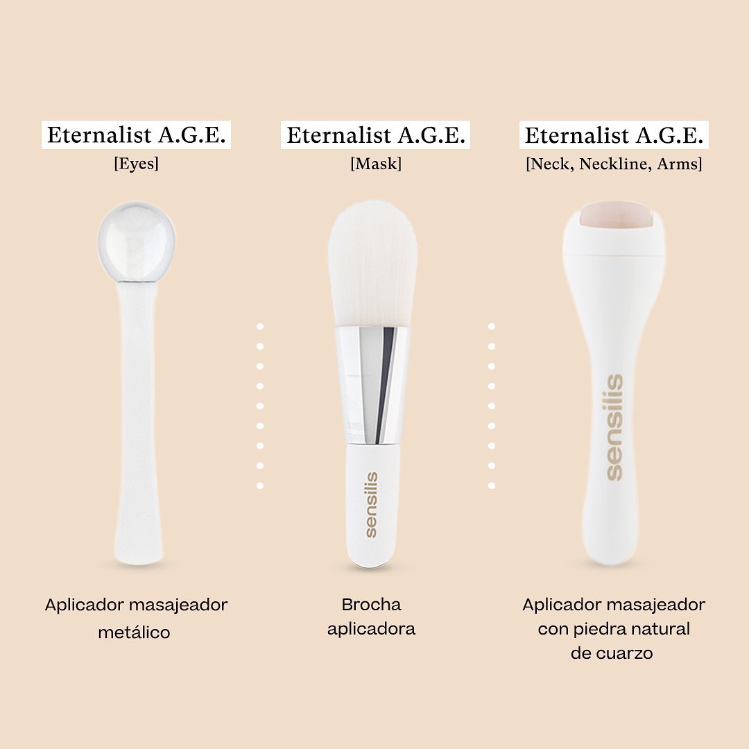 Siente la sensoraliadad a flor de piel con los aplicadores de la familia Eternalist A.G.E. de SENSILIS ? y haz con tu momento diario de ritual de belleza, un homenaje a tus sentidos. #SensitiveSkinLab