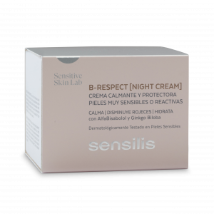SENSILIS B-Respect Cream ¿Tu piel es sensible, reactiva o intolerante? Este tratamiento es para ti. Hemos seleccionado los activos de esta emulsión rica por su acción suavizante, calmante y antioxidante