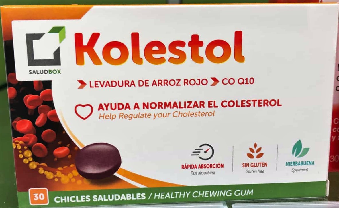 KOLESTOL DE SALUDBOX A base de Levadura de arroz rojo y Coenzima Q10, ingredientes que ayudan a mantener los niveles de colesterol en rangos saludables
