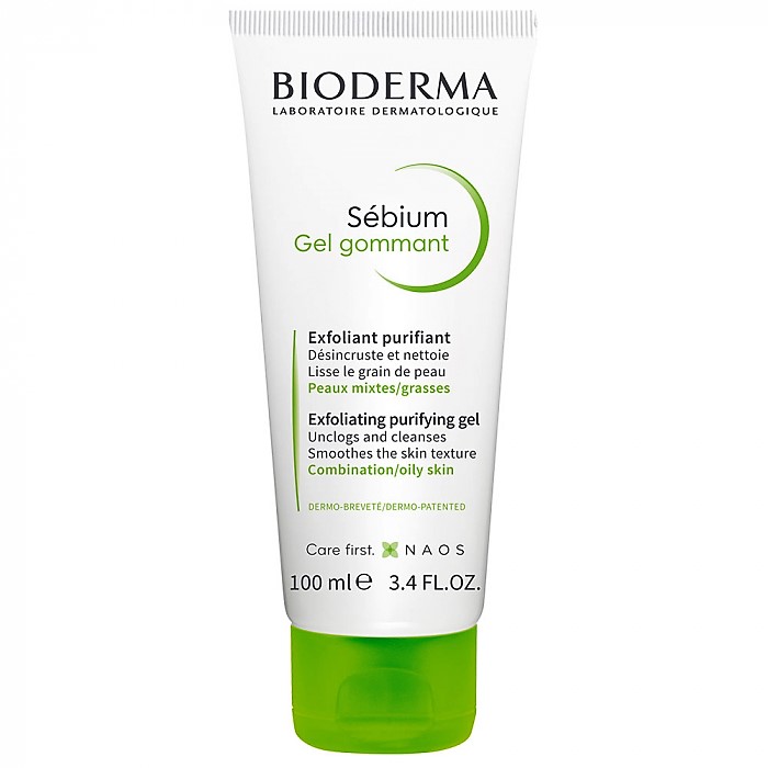 BIODERMA Sébium Gel exfoliante purificante Pieles mixtas a grasas 100 ml El Gel exfoliante Sébium de Bioderma limpia y desobstruye los poros con suavidad.