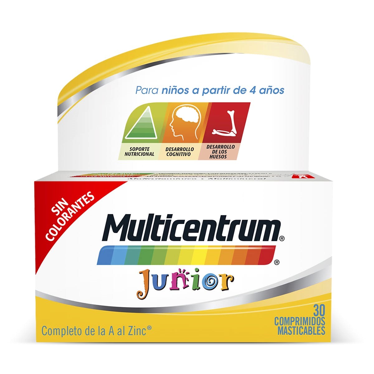 Multicentrum Junior beneficios: Soporte nutricional, Desarrollo Cognitivo y Desarrollo de los Huesos