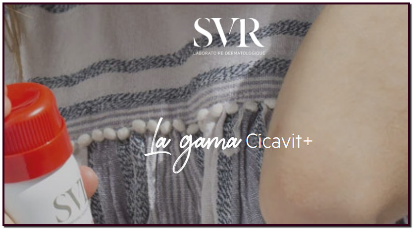 La gama Cicavit+ SVR LABORATOIRE COSMETIQUE. Abrasiones, irritaciones, rasguños, tratamientos post dermatológicos, tatuajes, afeitado, depilación, picaduras de mosquitos, todos estos pequeños problemas que nos pueden pasar a diario y dañar nuestra piel
