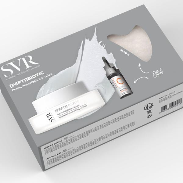 Christmas Set [Pepti]Biotic, con Mini Ampoule C y Gua Sha jade blanco DE REGALO Acción regeneradora, matificante e iluminadora