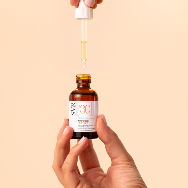 SVR [SPF30] Ampoule Protect Concentrado anti-polución, anti-UV Corrección de arrugas y manchas 30 ml - Tu nueva protección diaria contra las agresiones medioambientales (UV, contaminación) además de corregir los signos de la edad.