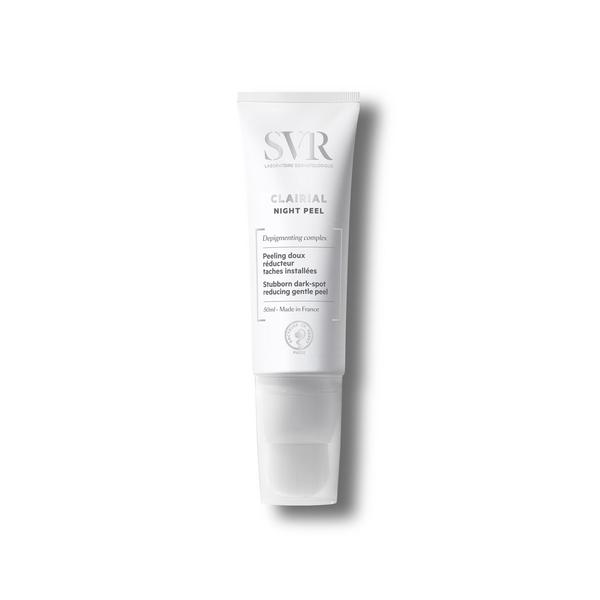 SVR CLAIRIAL Night Peel Exfoliación suave que corrige las manchas oscuras. Para todo tipo de pieles, incluso sensibles. Para todo tipo de manchas oscuras debidas al envejecimiento cutáneo, una tez irregular, manchas o el sol. Cara. Adultos.
