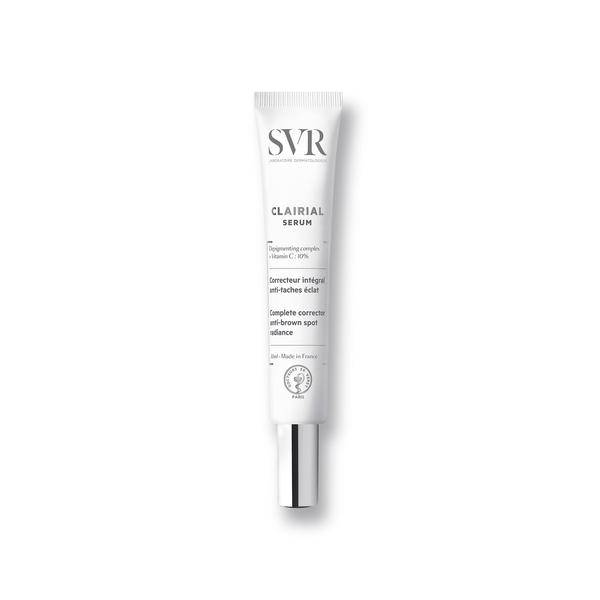SVR CLAIRIAL serum Corrector integral anti-manchas y luminosidad Para todo tipo de manchas relacionadas con el sol, envejecimiento, embarazo, imperfecciones, tez irregular. Rostro, cuello, escote, manos. Adultos