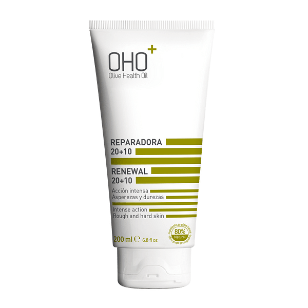 OHO Reparadora 20+10. OHO Crema corporal con doble acción hidratante y Reparadora para las pieles secas, muy secas, con tendencia descamativa o descamadas.