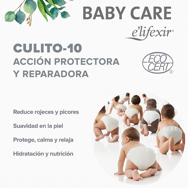 ELIFEXIR BABY CARE CULITO 10 CREMA PROTECTORA PAÑAL BEBÉ Crema protectora del pañal para bebés que reduce rojeces, calma y regenera