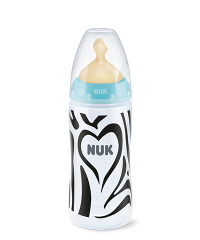 NUK Biberón FC+ PP 300 ml Baby Safari Látex Con Control de Temperatura NUK. Con indicador de Control de Temperatura