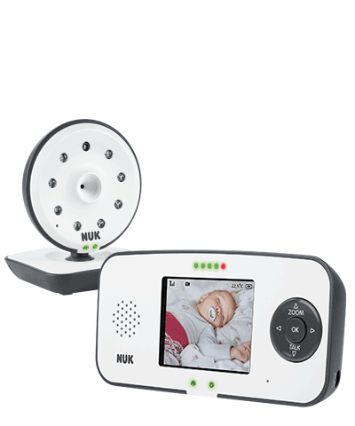NUK Eco Control Video Display 550VD Babyphone Vigila bebés con cámara digital con tecnología FHSS.