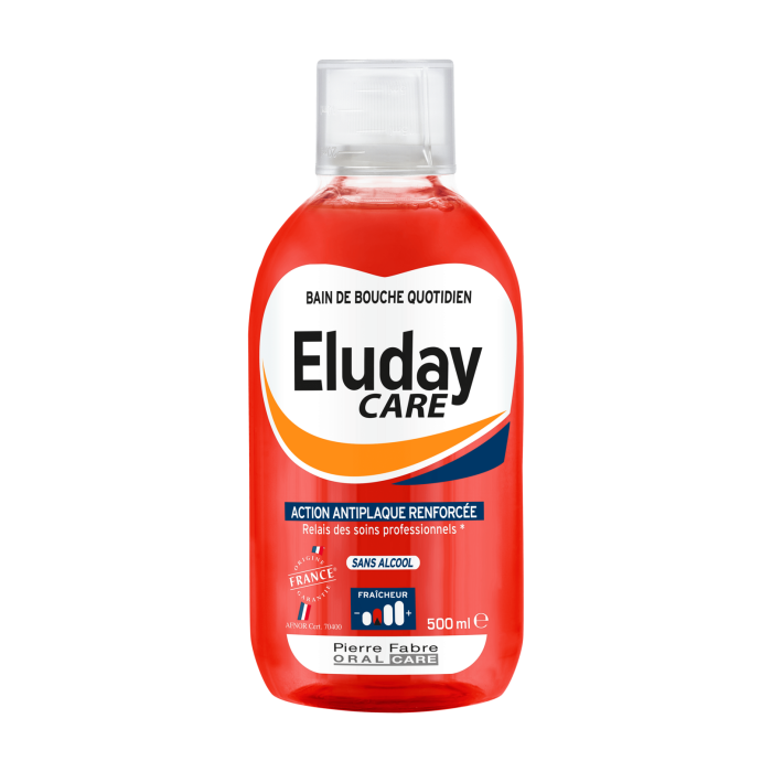 Acheter Eluday Care Andorre | bain de bouche quotidien antiplaque Apaise les gencives, Contribue à éliminer la plaque dentaire