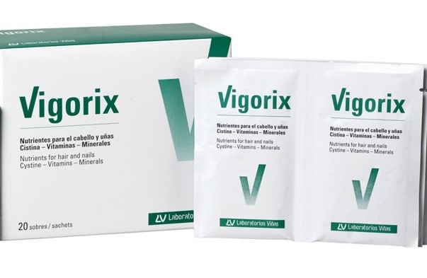 Vigorix es un complemento alimenticio con una combinación equilibrada de elementos nutritivos para la nutrición de cabellos y uñas.