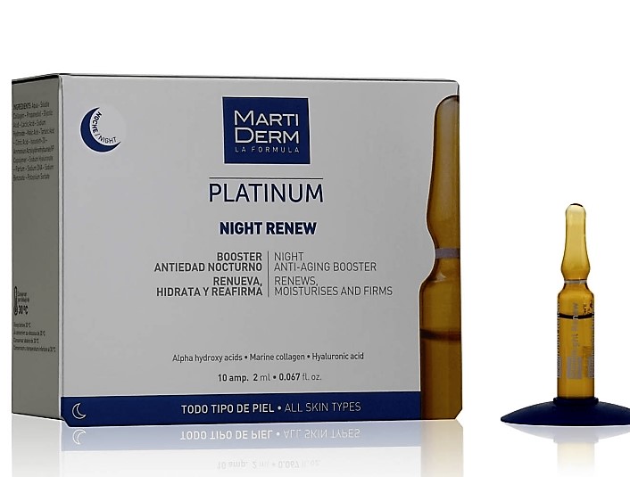 MARTIDERM Night Renew - Todo tipo de piel. Nocturno. Fórmula regeneradora, reafirmante y renovadora de uso nocturno diario para prevenir y tratar los signos del envejecimiento.