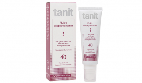 Tanit Fluido Despigmentante SPF 40 es el cuidado diario para rostro y escote desarrollado para el tratamiento eficaz de las manchas pigmentarias.