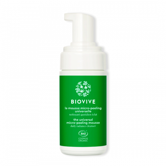 COMPRAR BIOVIVE la mousse micro-peeling universelle. Un nettoyant micro-peeling pour un teint plus frais, plus net et lumineux. Effet peau neuve dès la 1ʳᵉ application, en 30 secondes top chrono. 