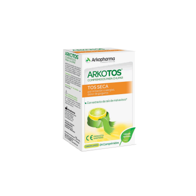 Arkotos comprimidos para chupar es un producto sanitario especialmente formulado para proteger la mucosa y aliviar los dolores de garganta y la tos seca producida por irritación o alergias.