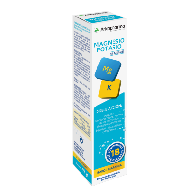 Arkopharma Magnesio Potasio. El potasio y el magnesio contribuyen al funcionamiento normal de los músculos. El Magnesio ayuda al equilibrio electrolítico y a disminuir el cansancio y la fatiga. El Potasio contribuye al mantenimiento de la tensión arterial