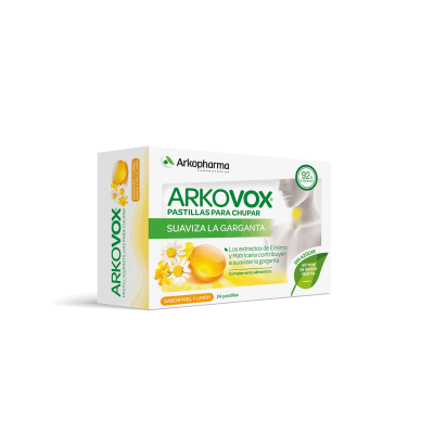 Arkovox® Pastillas especialmente formuladas para suavizar la garganta. APARATO RESPIRATORIO - GARGANTA - NARIZ Las pastillas de Arkovox® contienen erísimo y matricaria. Estas plantas son conocidas por el efecto calmante que proporcionan a la zona de la garganta. Las pastillas Arkovox®, que no contienen azúcar, proporcionan una sensación de frescor, agradable y duradera, y también se recomiendan en caso de fatiga de las cuerdas vocales (ronquera)