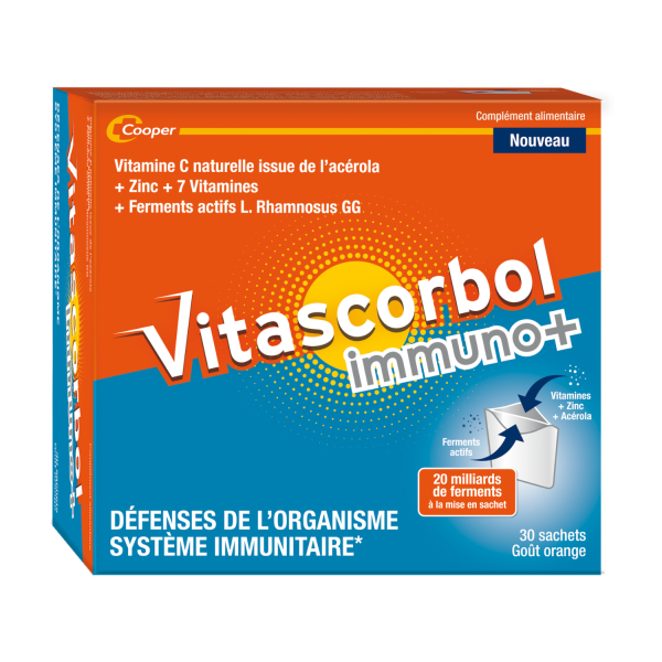 VitascorbolImmuno+ Une formule spécialement conçue pour soutenir le système immunitaire, tout en réduisant la fatigue