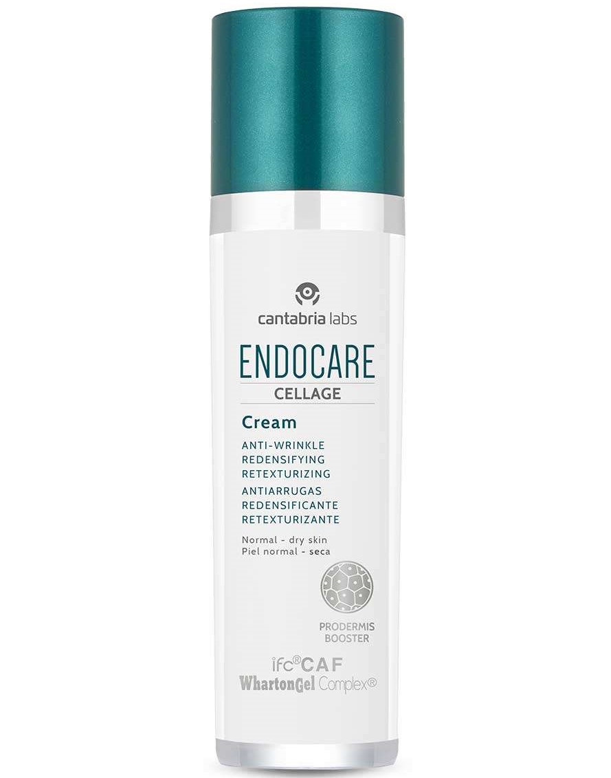 ENDOCARE CELLAGE Crema. Redensificante y retexturizante con acción antiarrugas. Crema rica con ingredientes que actúan sobre los signos del envejecimiento cutáneo: arrugas, pérdida de densidad y textura irregular.