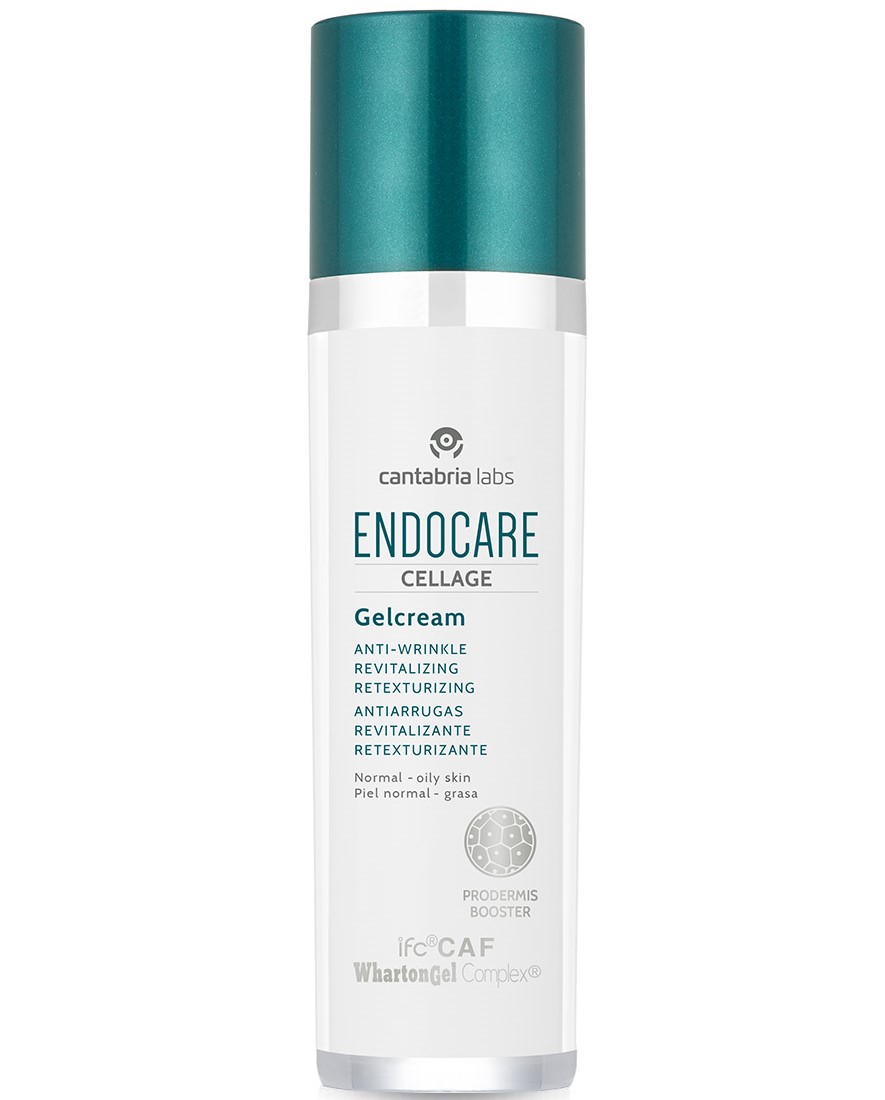 ENDOCARE CELLAGE Gelcream. Redensificante y retexturizante con acción antiarrugas. Crema ligera en textura gel que actúan sobre los signos del envejecimiento cutáneo: arrugas, pérdida de densidad y textura irregula