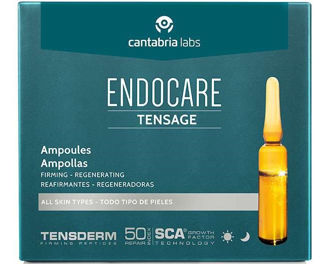 ENDOCARE TENSAGE Ampollas Regeneradoras, antiarrugas con efecto tensor. Ampollas intensivas que actúan devolviendo a la piel la firmeza y elasticidad perdidas.